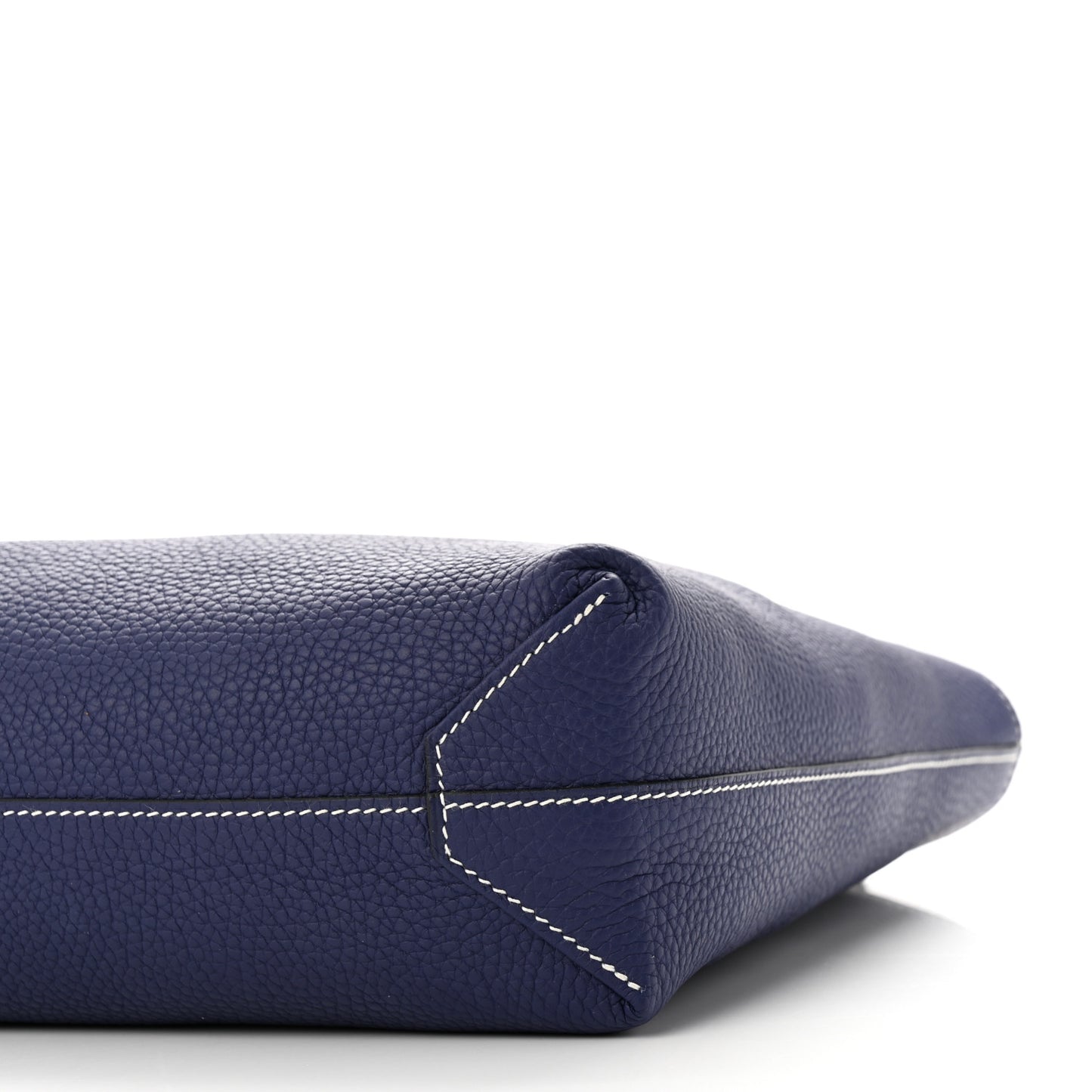 Taurillon Clemence Double Sens 28 Reversible Tote Gold Bleu Encre