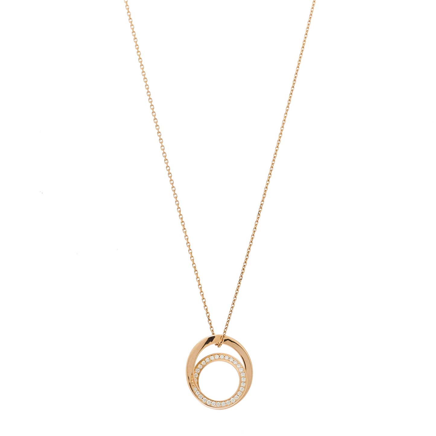 18K Pink Gold Diamond Etincelle De Cartier Pendant Necklace