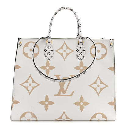Louis Vuitton Monogram Giant Onthego GM Kaki Beige 1 of 9