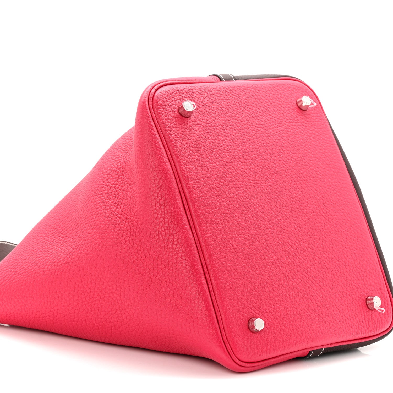 Hermes Taurillon Clemence Casaque Picotin Lock 18 PM Rouge Sellier Framboise 9 of 10