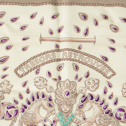 Hermes Silk Tresors Retrouves Scarf 90 3 of 6