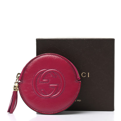 Gucci Patent Soho Round Coin Purse Bright Bougainvillea 7 of 7