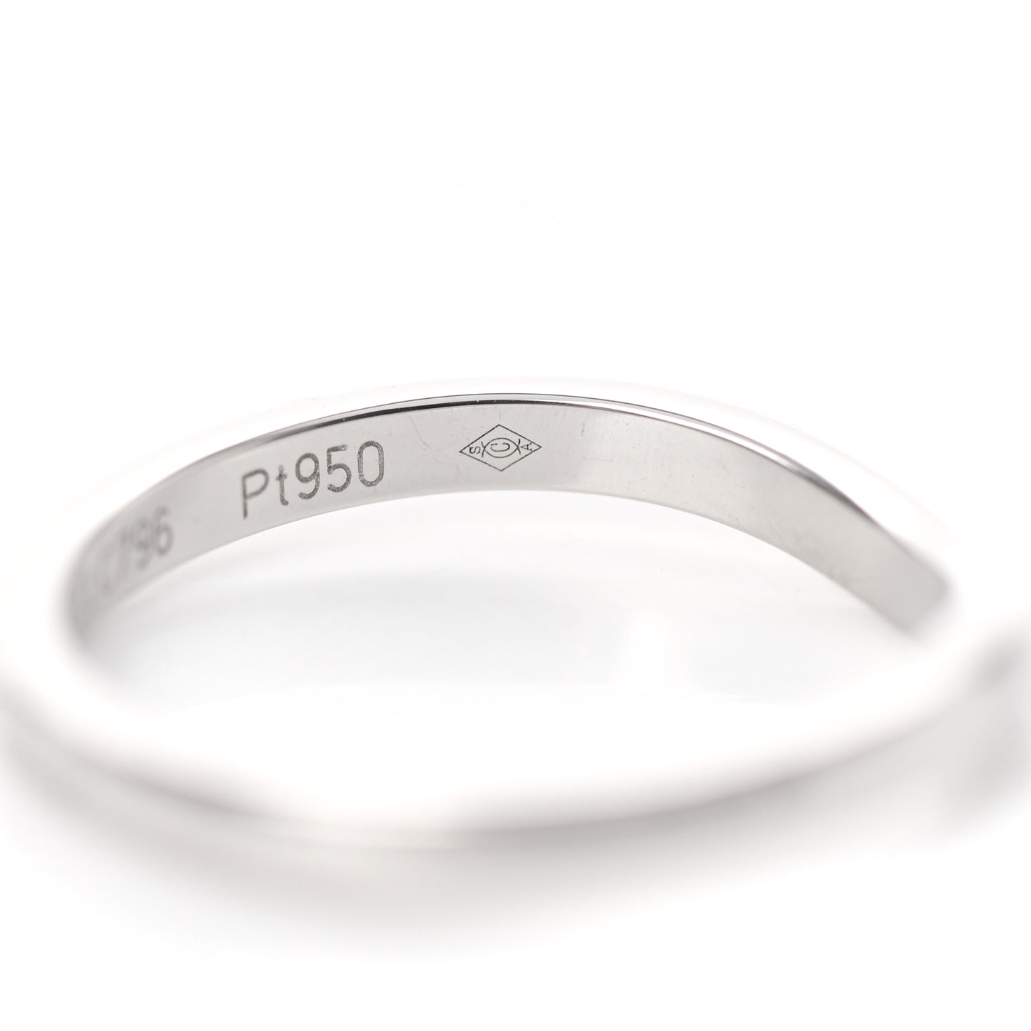 Platinum Ballerine Wedding Band Ring 50 5.25