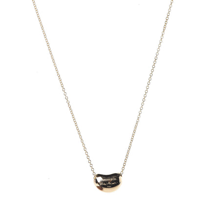 Tiffany 18K Yellow Gold 11mm Elsa Peretti Bean Pendant Necklace 1 of 8