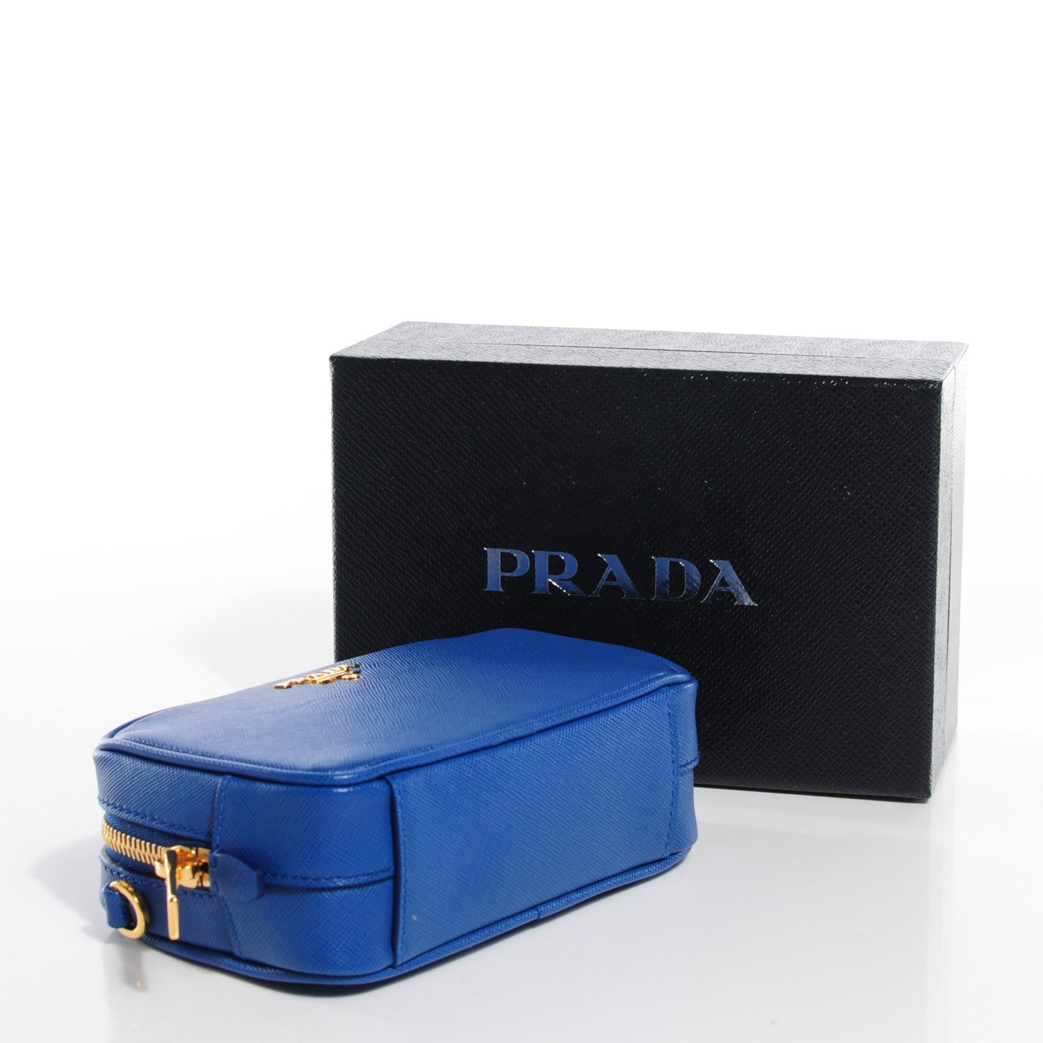 Prada Saffiano Mini Camera Crossbody Azzurro 5 of 10