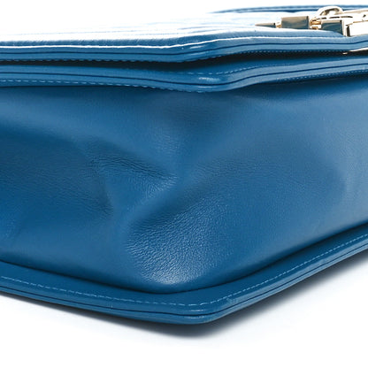 Chanel Lambskin Quilted Medium Boy Flap Blue 8 of 9