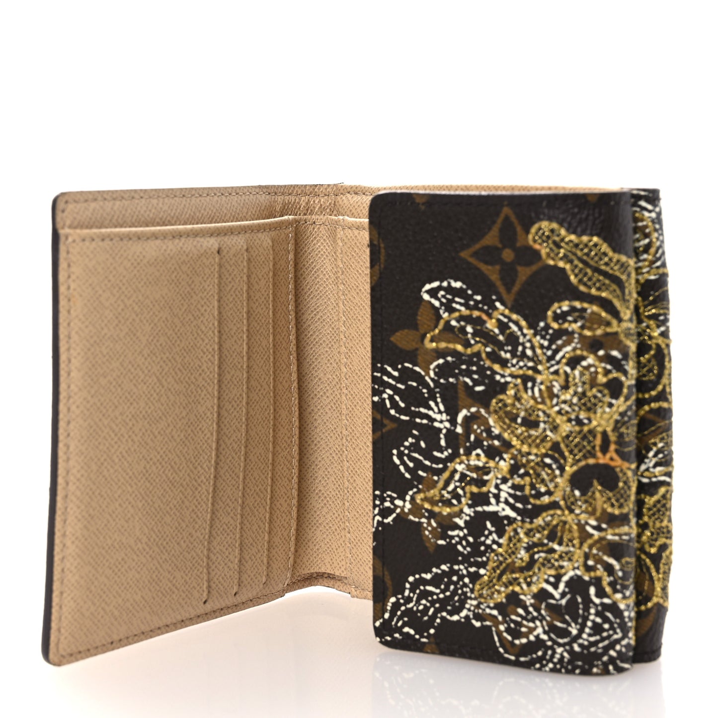 Monogram Dentelle Elise Wallet Gold