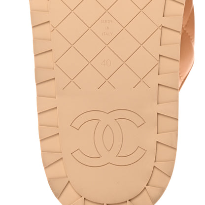 Chanel Lambskin Quilted CC Turnlock Mules 40 Beige 8 of 9
