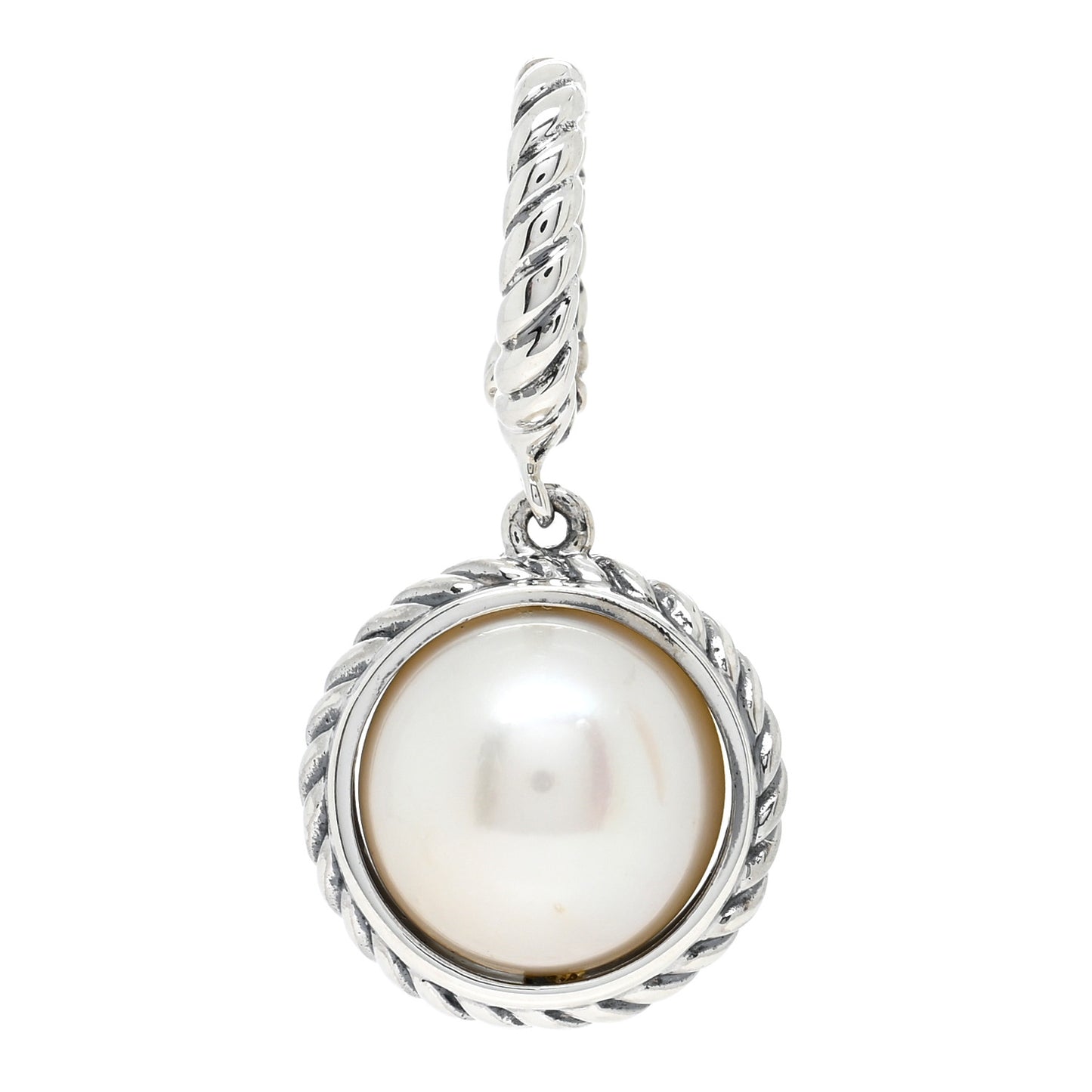 Sterling Silver Pearl Cable Enhancer Pendant