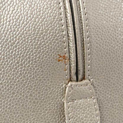 Chanel Metallic Caviar Quilted Bowler Pearl 16 of 17