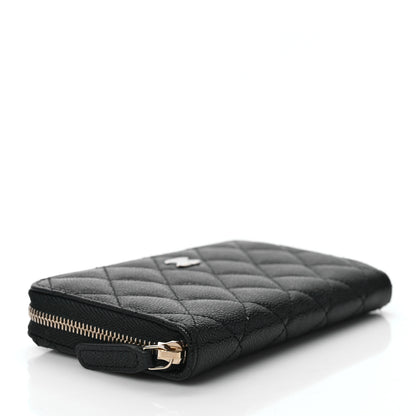 Chanel Caviar Quilted Medium Zip Around Wallet Black 4 of 8