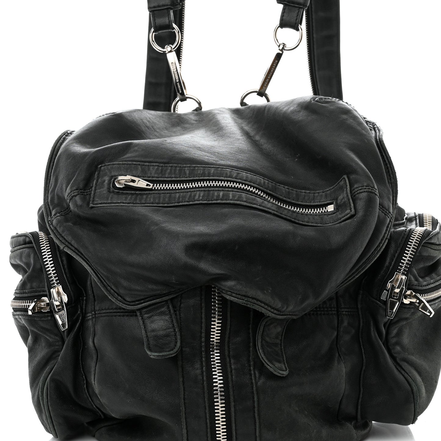 Lambskin Marti Backpack Bag Washed Black Rhodium Hardware