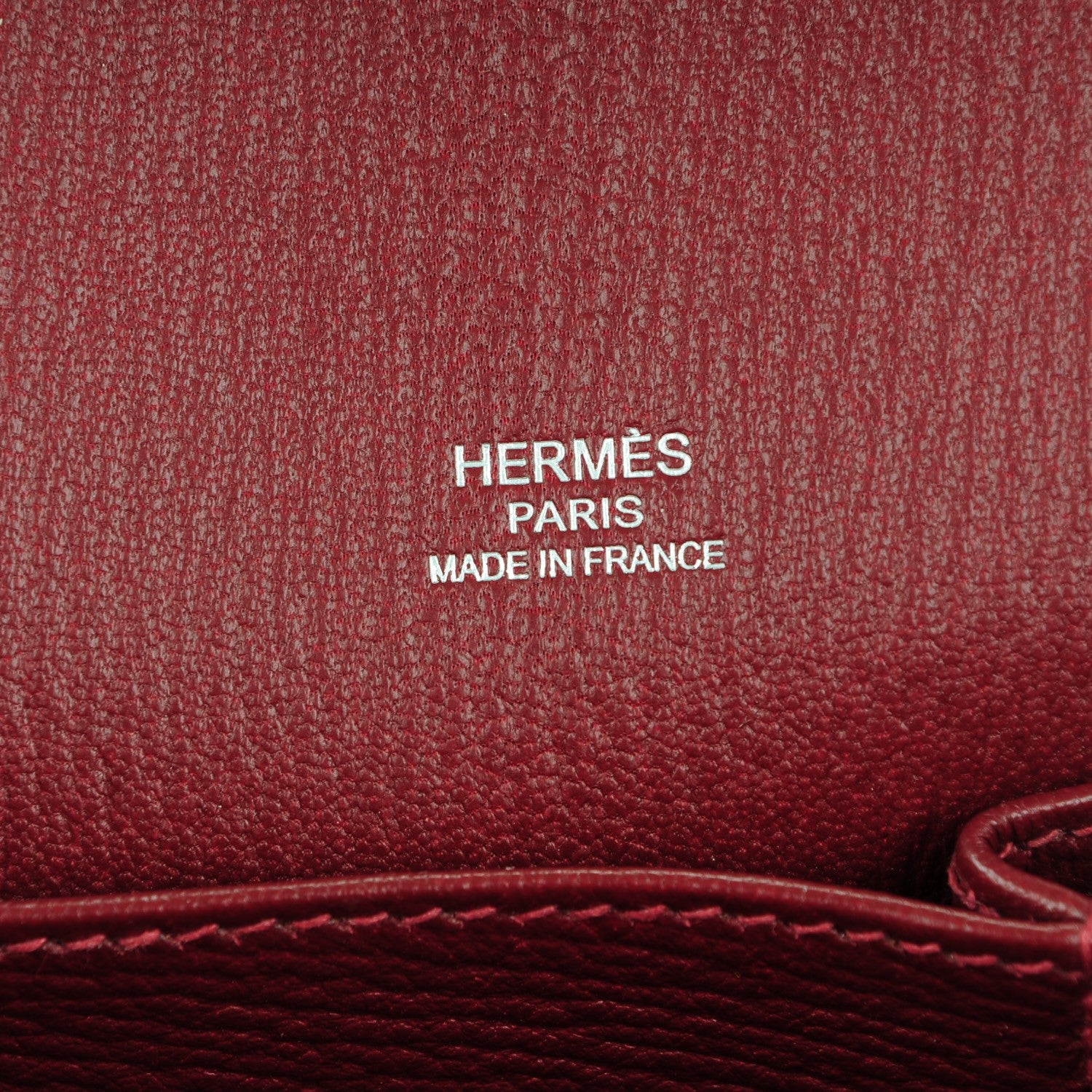 Hermes Taurillon Clemence Jypsiere 28 Marron D'Inde Rouge H 6 of 10