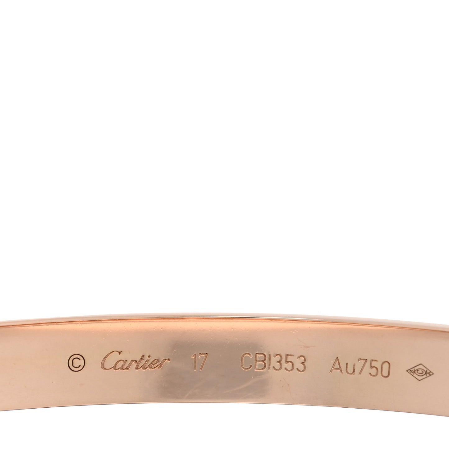 18K Pink Gold LOVE Bracelet 17