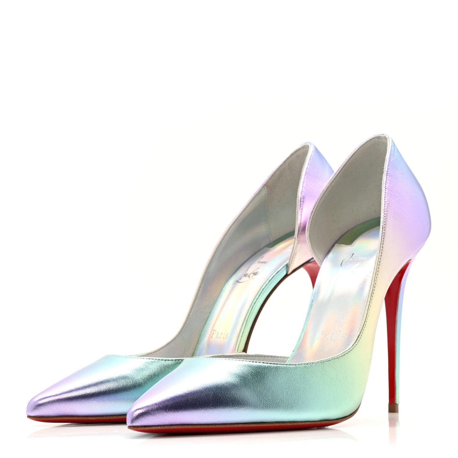Christian Louboutin Iridescent Nappa Lam Licorne Iriza 100 Pumps 41 Multicolor 4 of 12