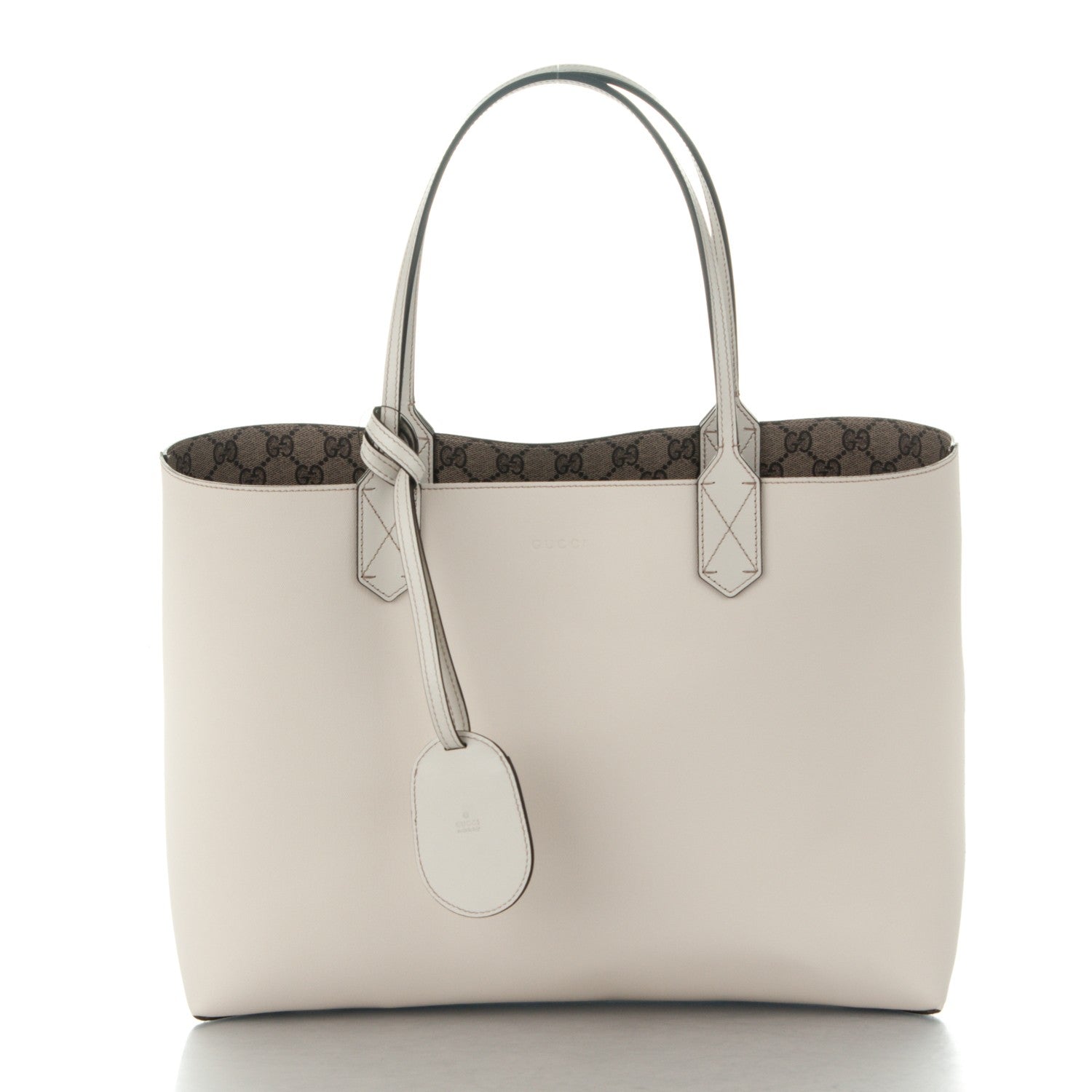 Gucci GG Supreme Monogram Medium Reversible Tote Beige White 8 of 8