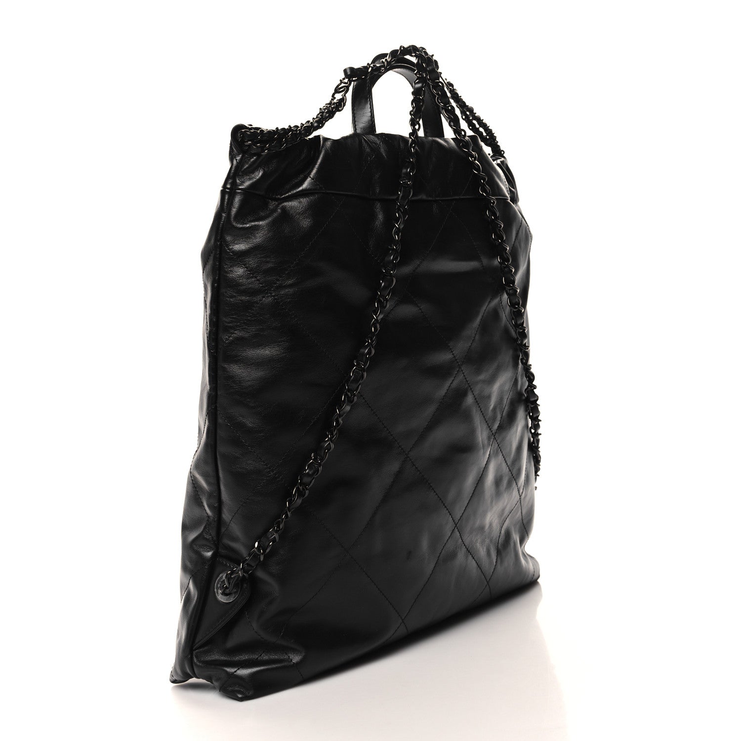 Chanel Shiny Calfskin Quilted Chanel 22 Backpack So Black 3 of 11