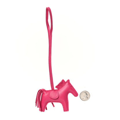 Hermes Milo Lambskin Grigri Rodeo Horse Bag Charm PM Rose Mexico 2 of 4