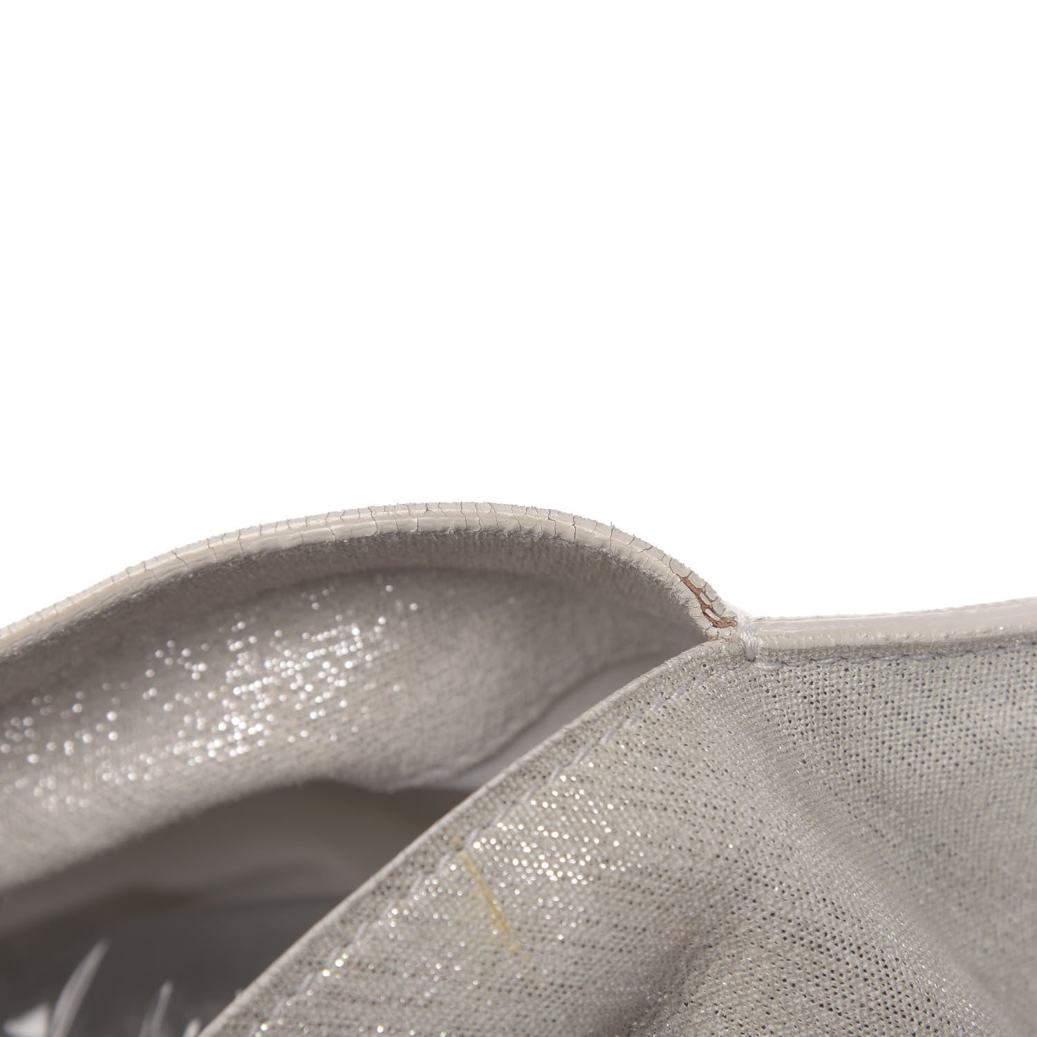 Christian Dior Metallic Canvas Soft Babe Shopping Tote Grey 9 of 17
