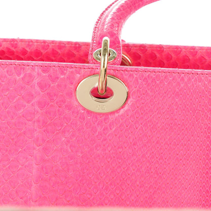 Christian Dior Python Large Lady Dior Fuchsia 8 of 9