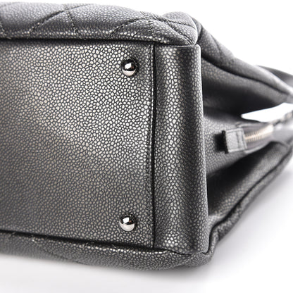 Chanel Metallic Caviar Quilted CC Tote Dark Silver 10 of 16