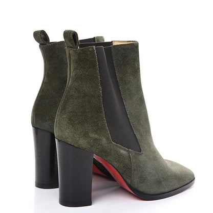 Christian Louboutin Crosta Verabotta 85 Chelsea Boots 35.5 Green 4 of 8