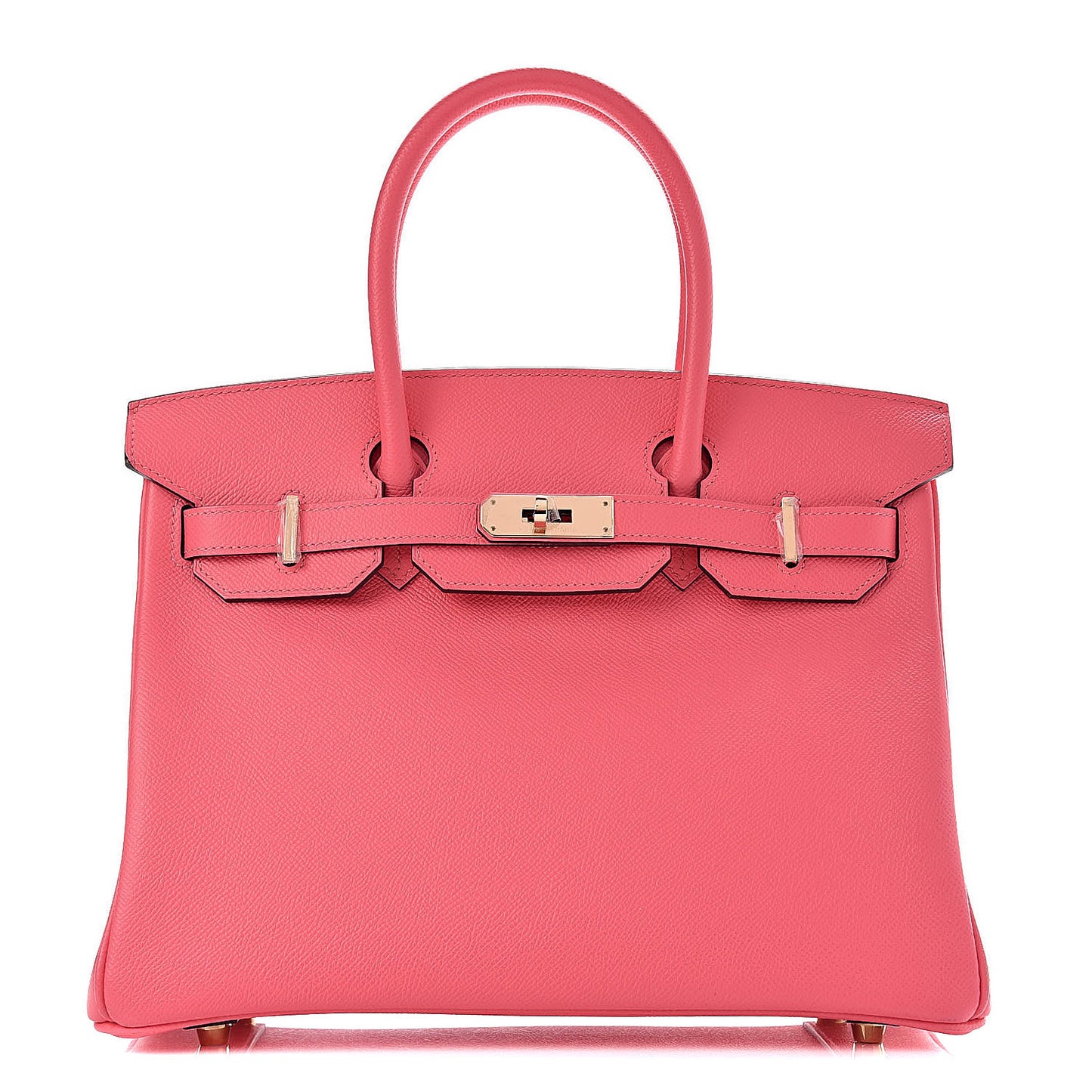 Epsom Horseshoe Birkin 30 Rose Azalee Jaune D'or