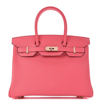 Hermes Epsom Horseshoe Birkin 30 Rose Azalee Jaune D'or 1 of 33