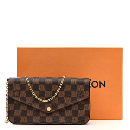 Louis Vuitton Damier Ebene Pochette Felicie Chain Wallet 12 of 12