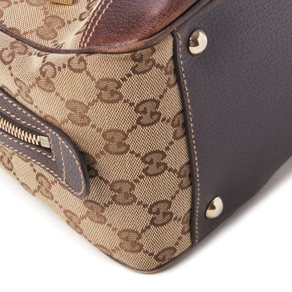 Gucci Monogram Small Princy Satchel Dark Brown 9 of 11