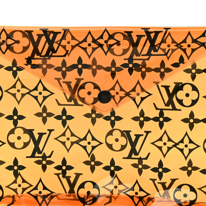 Louis Vuitton PVC Monogram Printed Envelope Pouch Orange 2 of 6