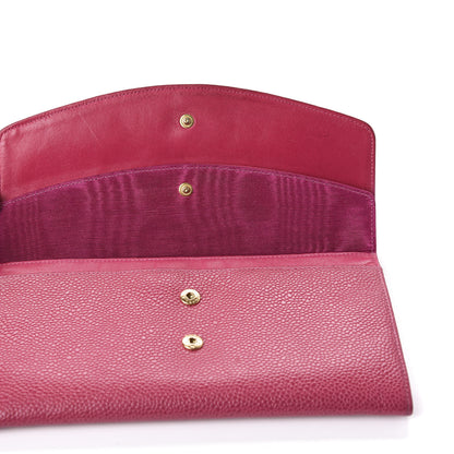 Chanel Caviar Timeless CC Wallet Dark Fuchsia 10 of 14