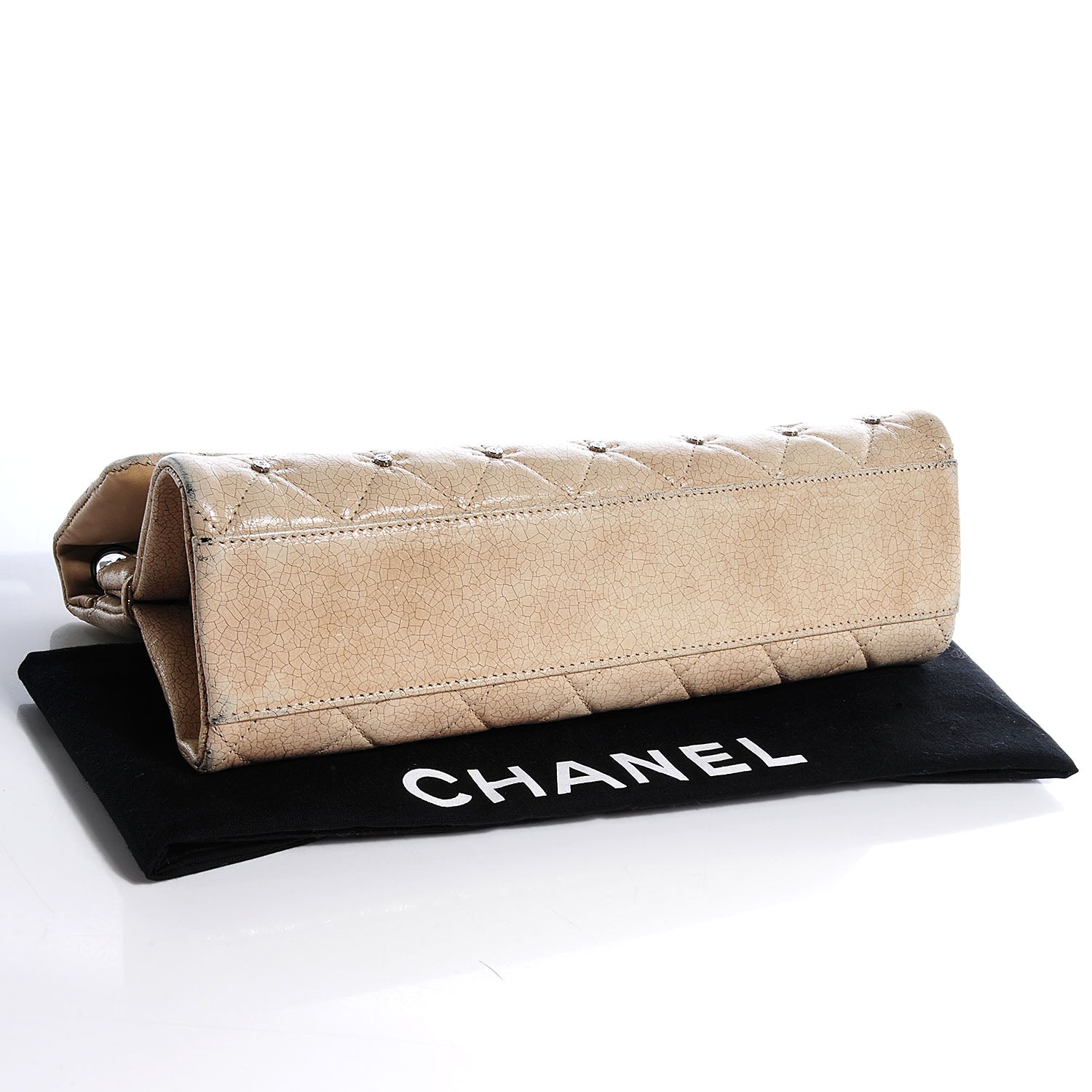 Chanel Glazed Crackled Calfskin Studded Mademoiselle Flap 4 of 11