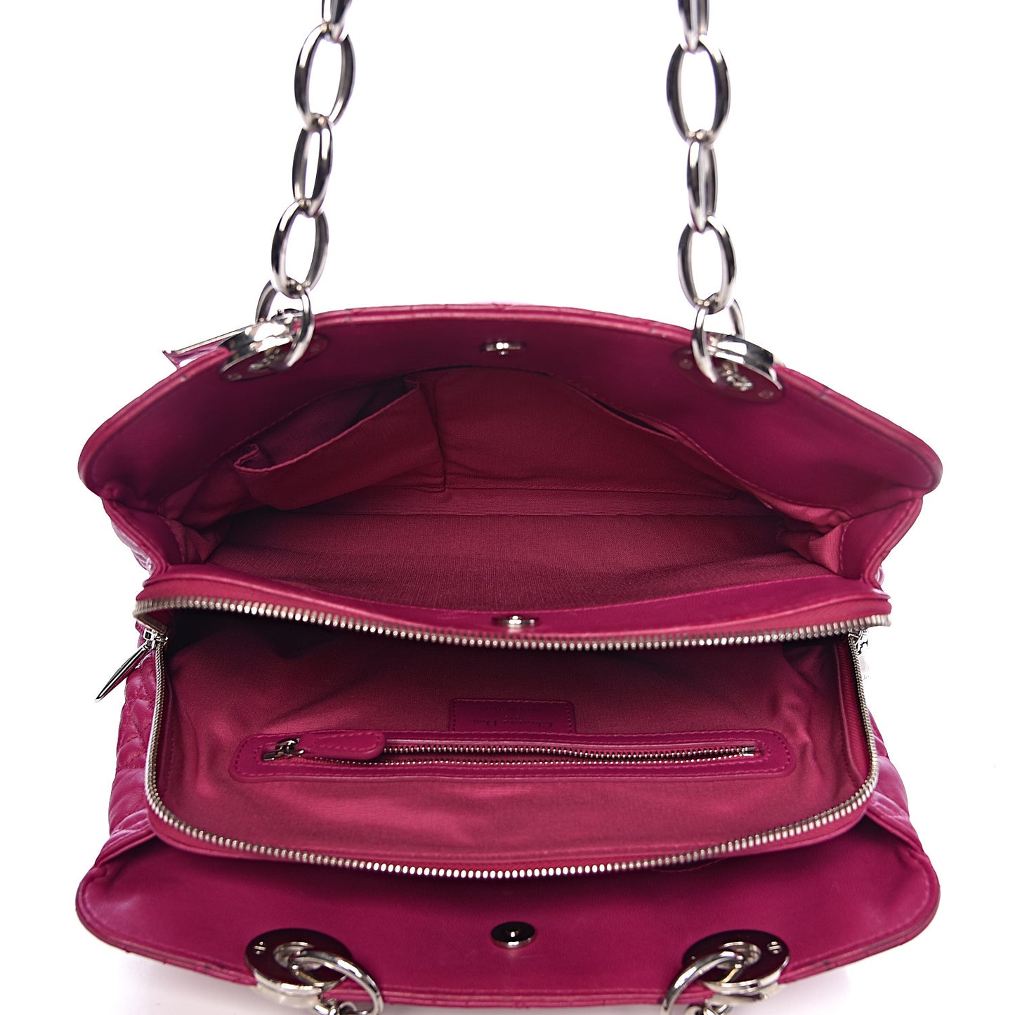 Lambskin Cannage Small Dior Soft Zipped Shopping Tote Pink