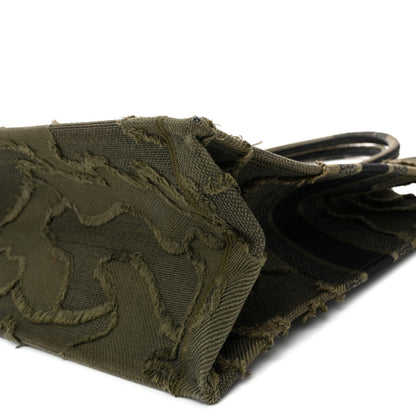 Christian Dior Canvas Embroidered Camouflage Large Book Tote Green 10 of 10