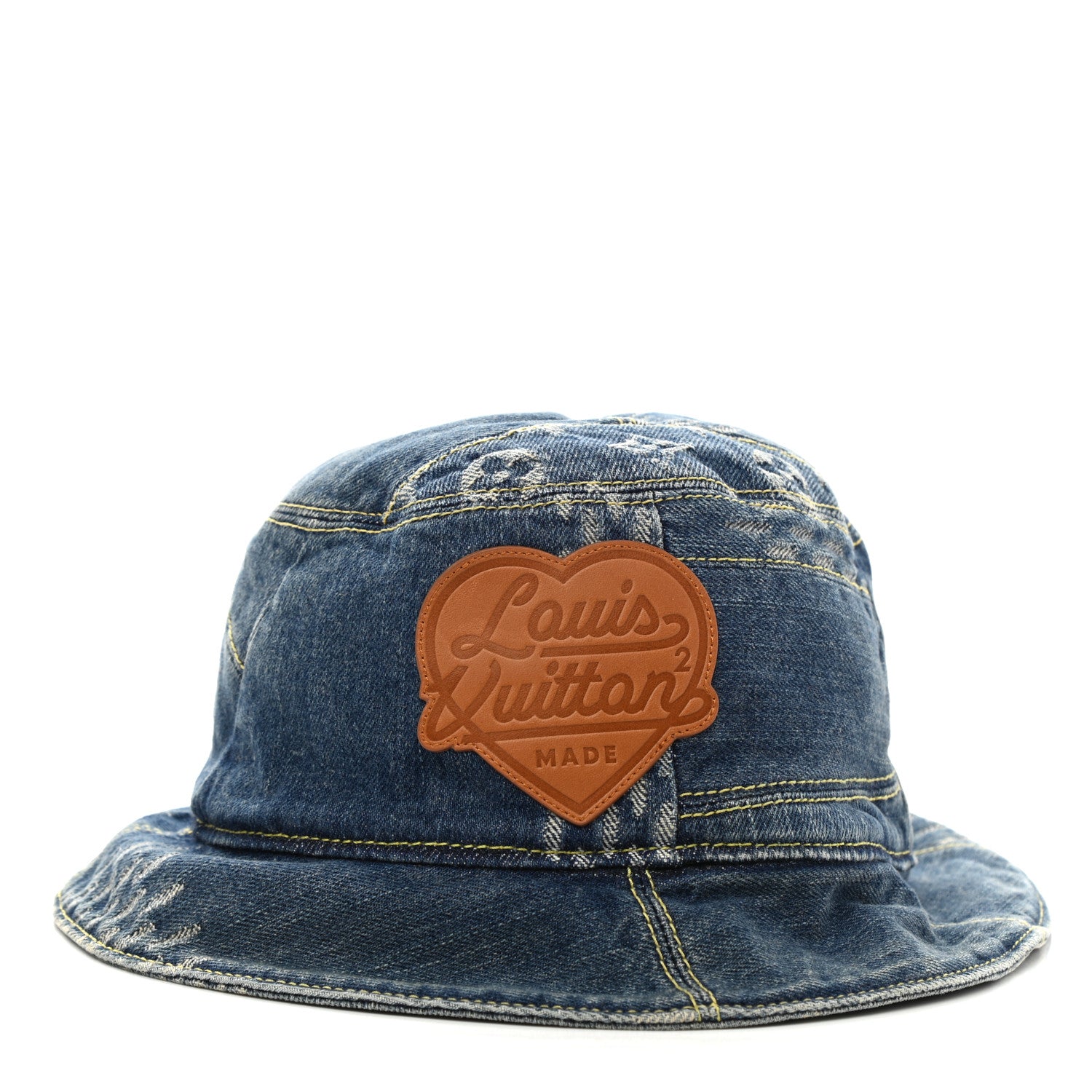 Louis Vuitton x NIGO Monogram Denim LV Made Bucket Hat M Blue 3 of 8
