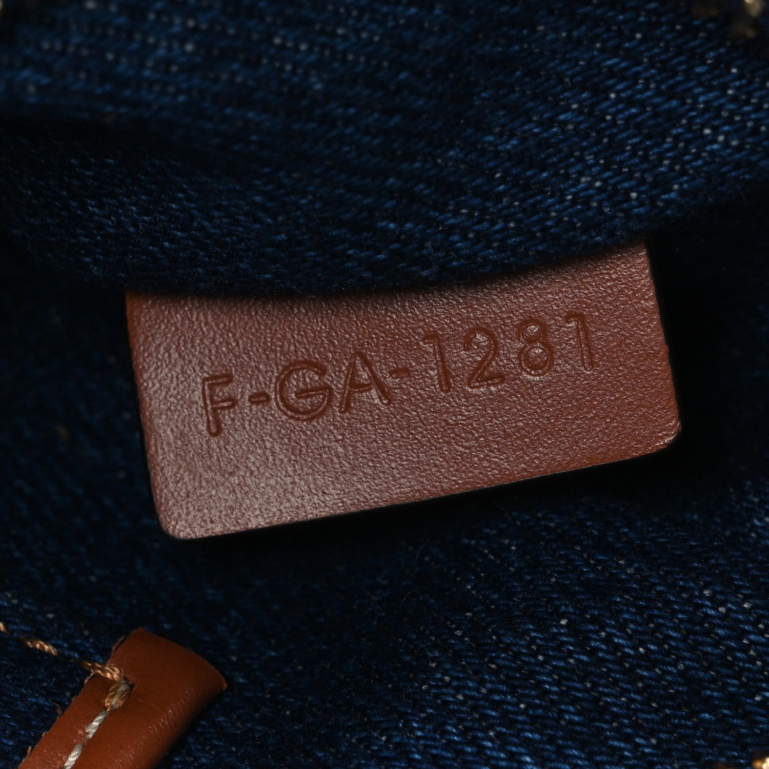 Celine Denim Ava Shoulder Bag Navy Tan 8 of 11