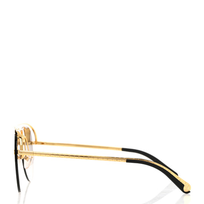 Louis Vuitton Grease Mask Sunglasses Z1045W Gold 3 of 10