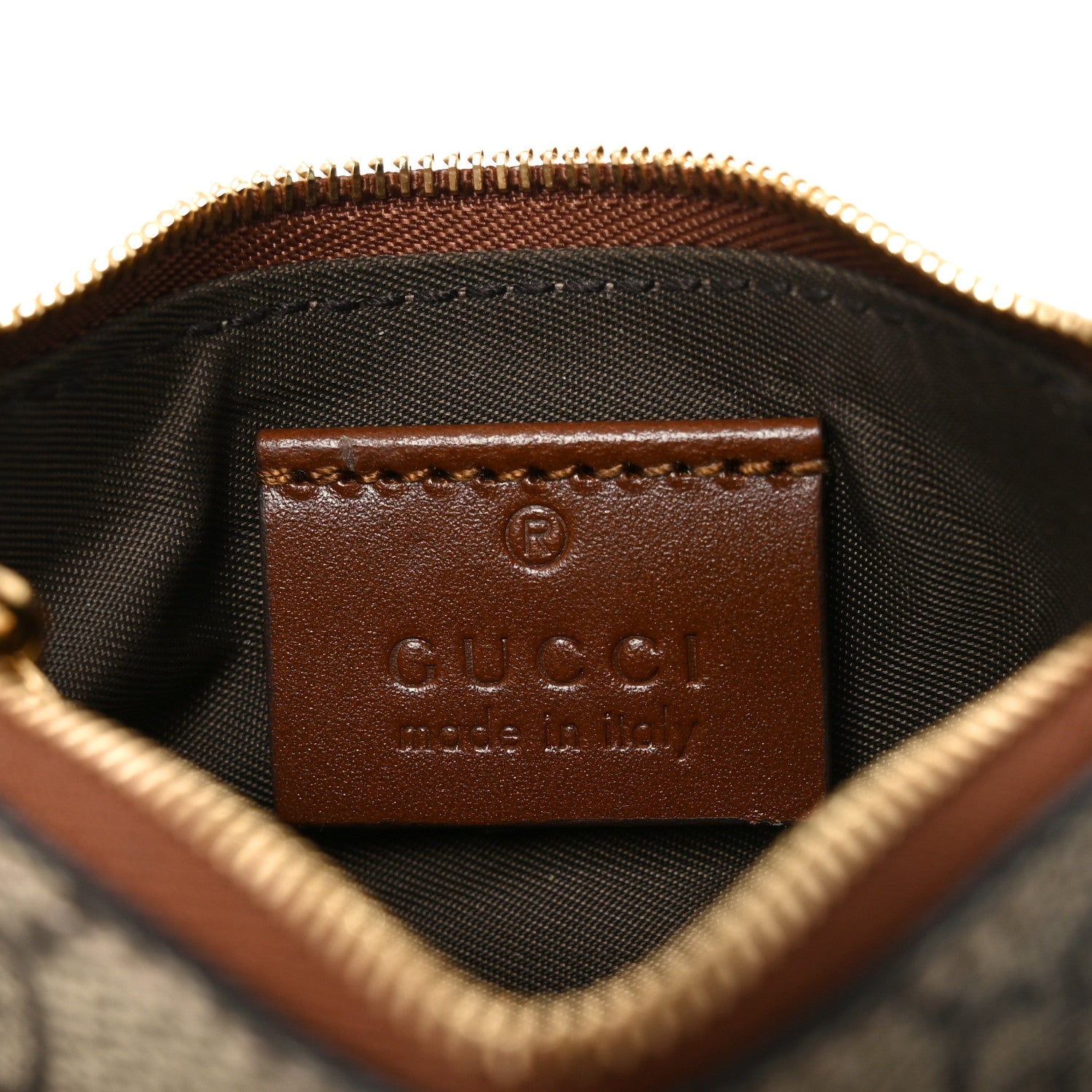 Gucci GG Supreme Monogram Key Case Beige Ebony Cuir 6 of 7