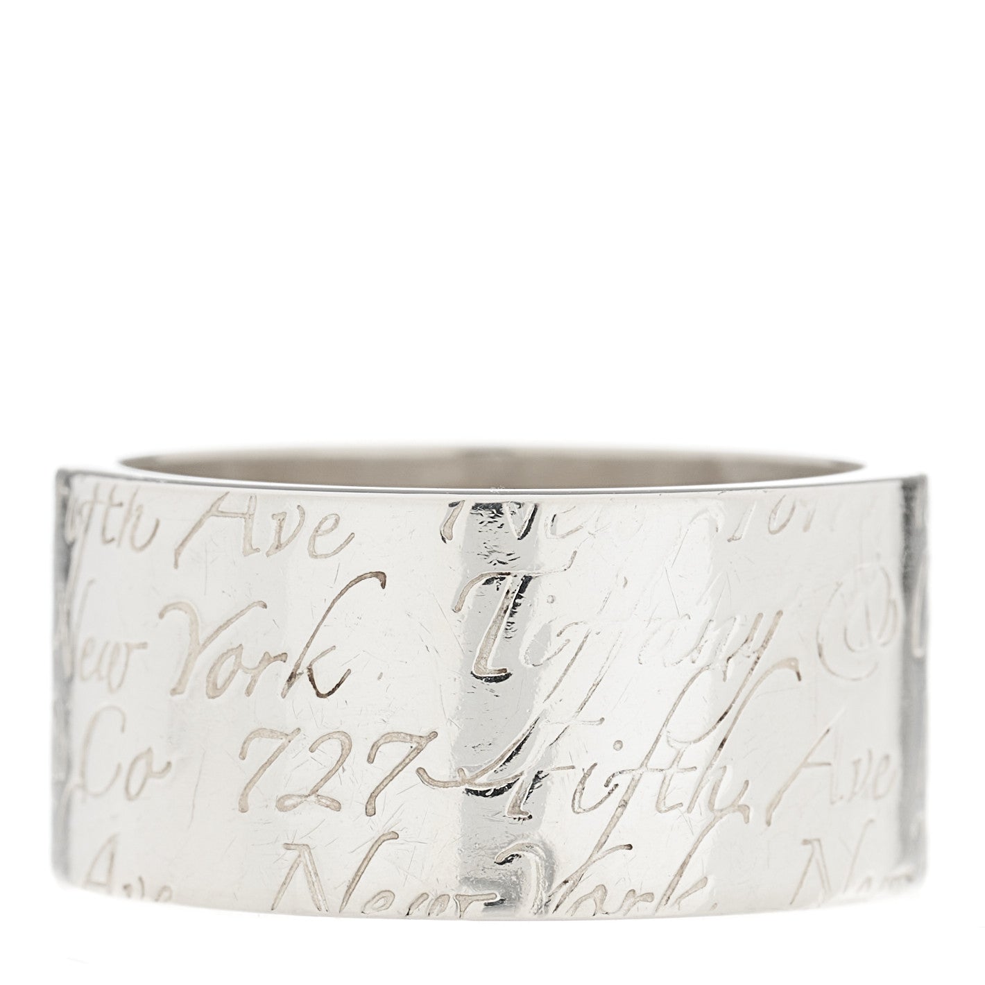Sterling Silver 10mm Notes Wide Ring 54 7