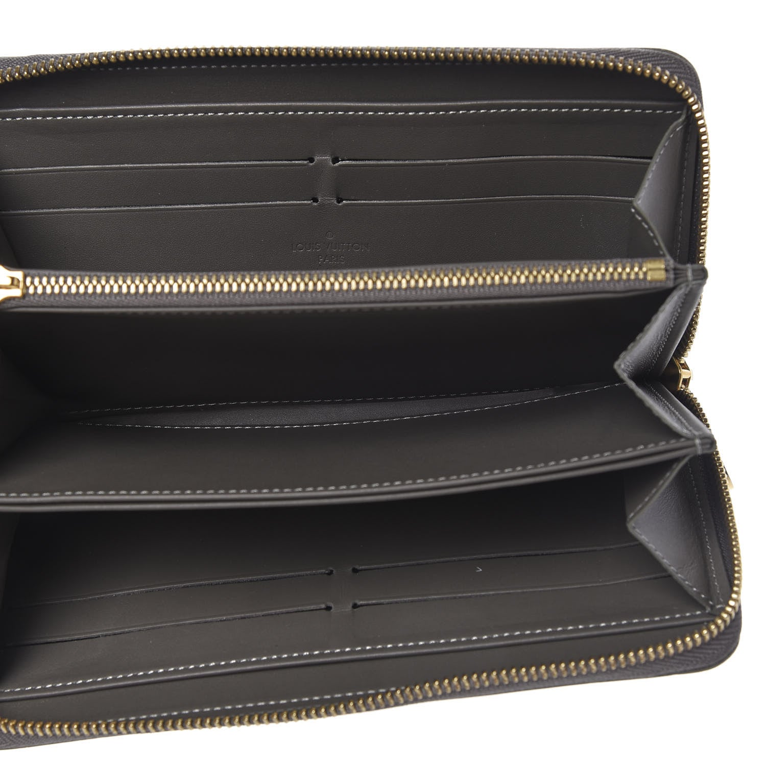 Louis Vuitton Vernis Zippy Wallet Gris Art Deco 5 of 8