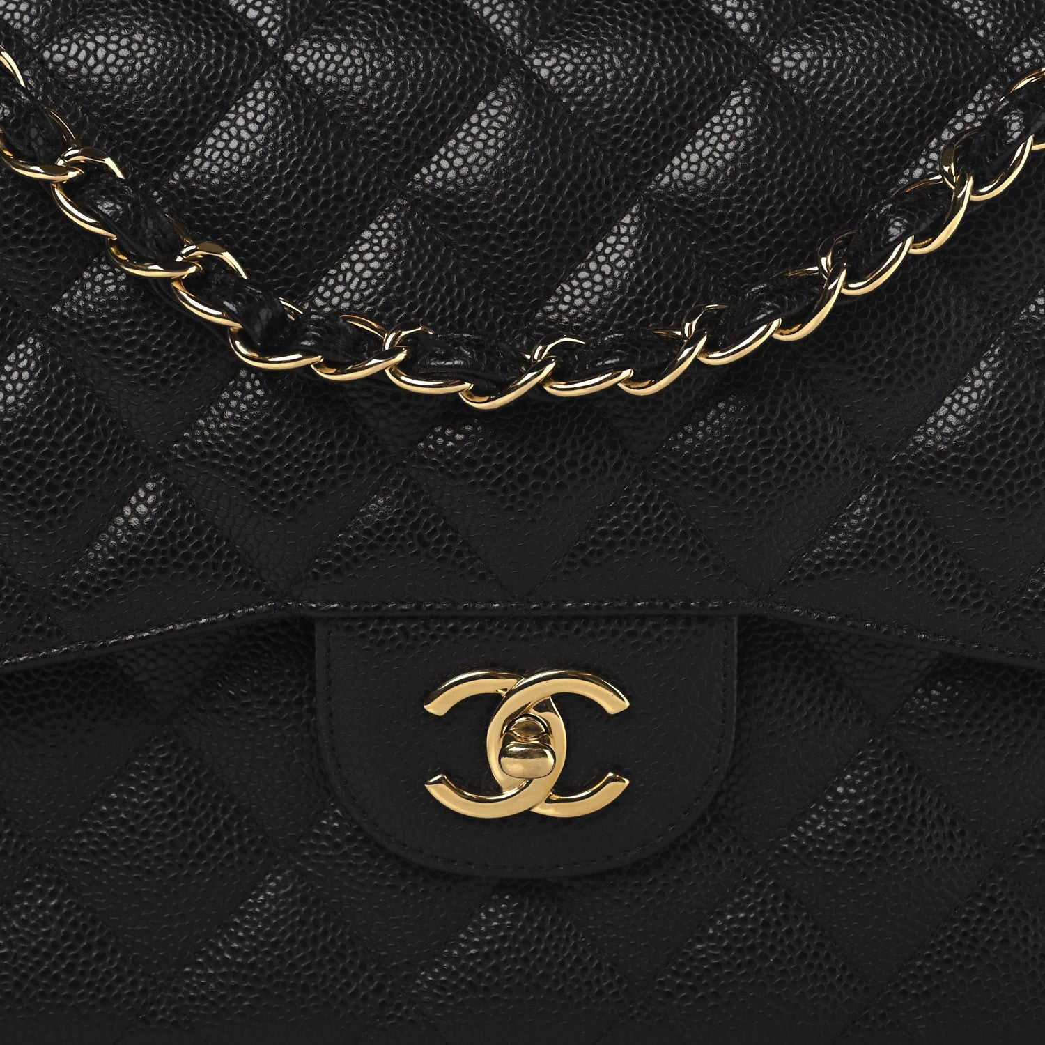 Chanel Caviar Quilted Jumbo Double Flap Black 8 of 12
