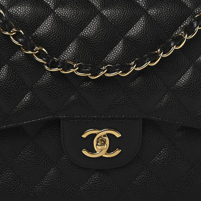 Chanel Caviar Quilted Jumbo Double Flap Black 8 of 12