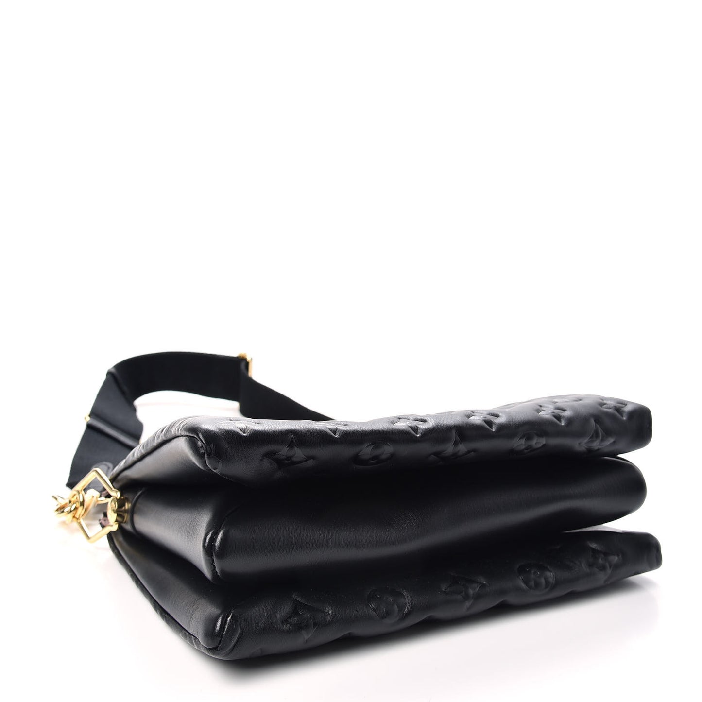 Lambskin Embossed Monogram Coussin PM Black