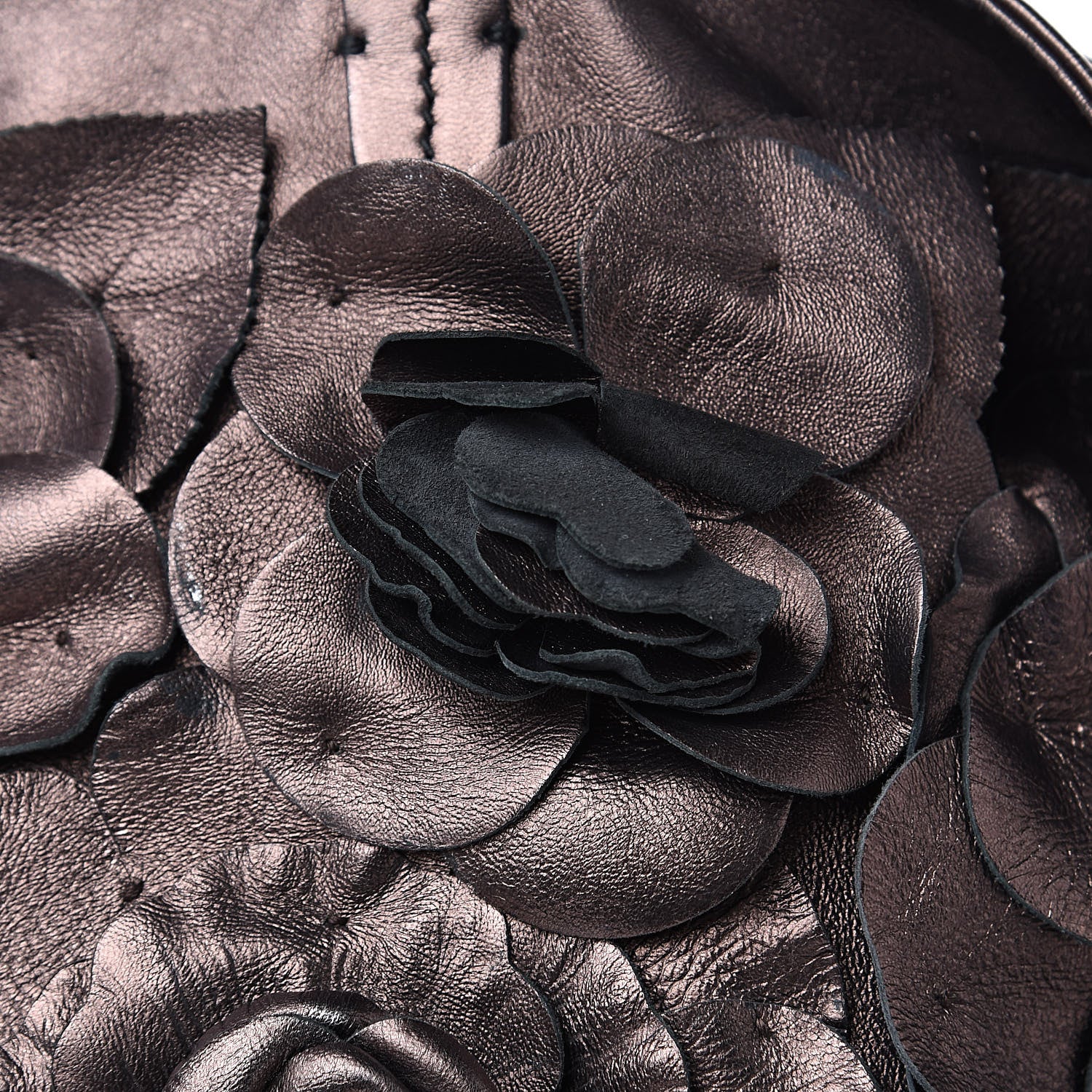 Valentino Garavani Metallic Nappa Floral Tote 10 of 16