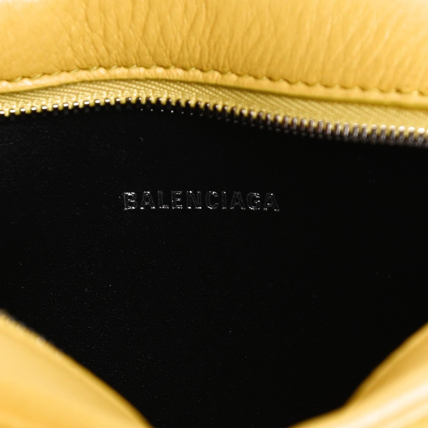 Balenciaga Smooth Calfskin Logo XS Everyday Camera Bag Jaune Soleil Black 6 of 10