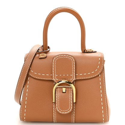 Delvaux Grained Rodeo Calfskin Surpique Mini Brillant Satchel Vegetal Ivory 9 of 12