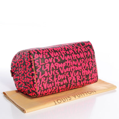 Louis Vuitton Monogram Graffiti Speedy 30 Fuchsia 4 of 7