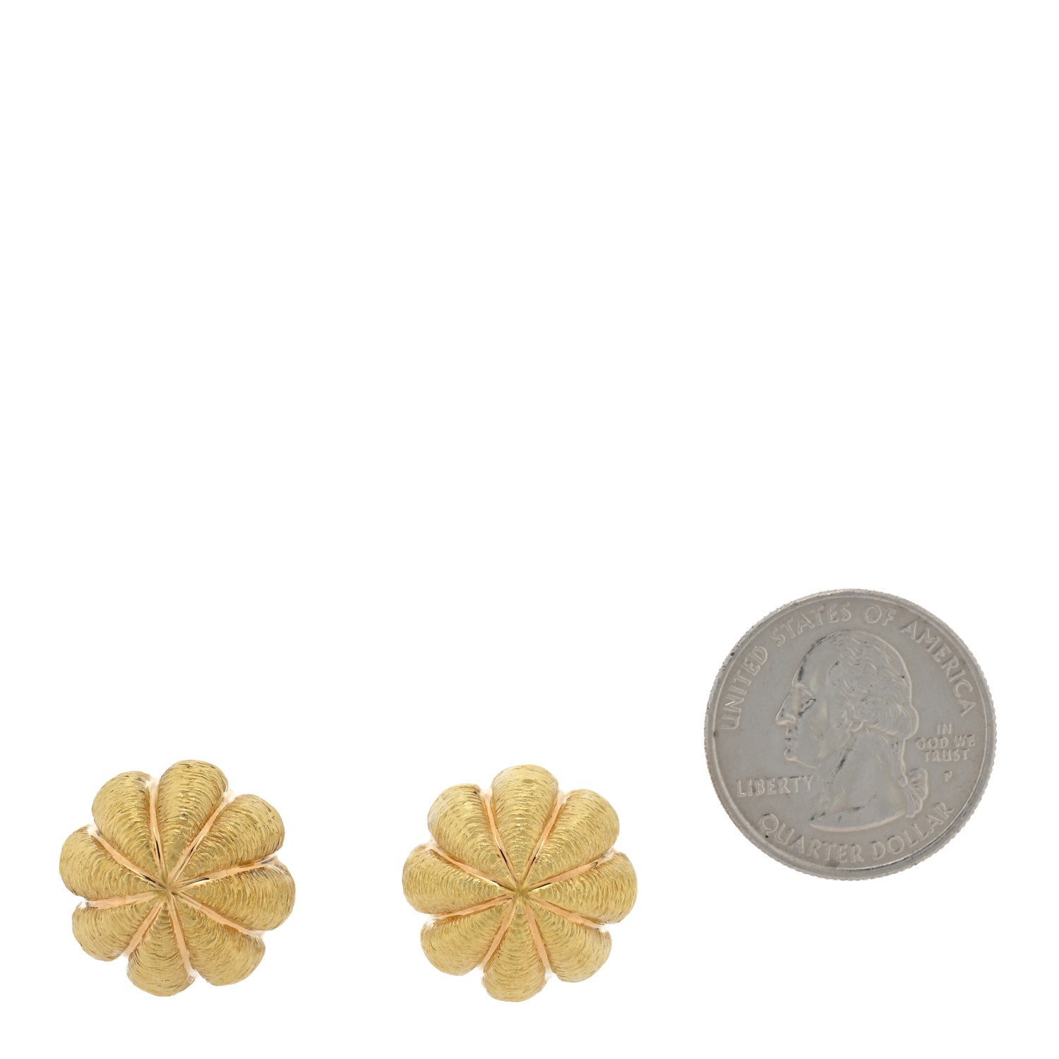 Tiffany 18K Yellow Gold Sea Urchin Earrings 2 of 5