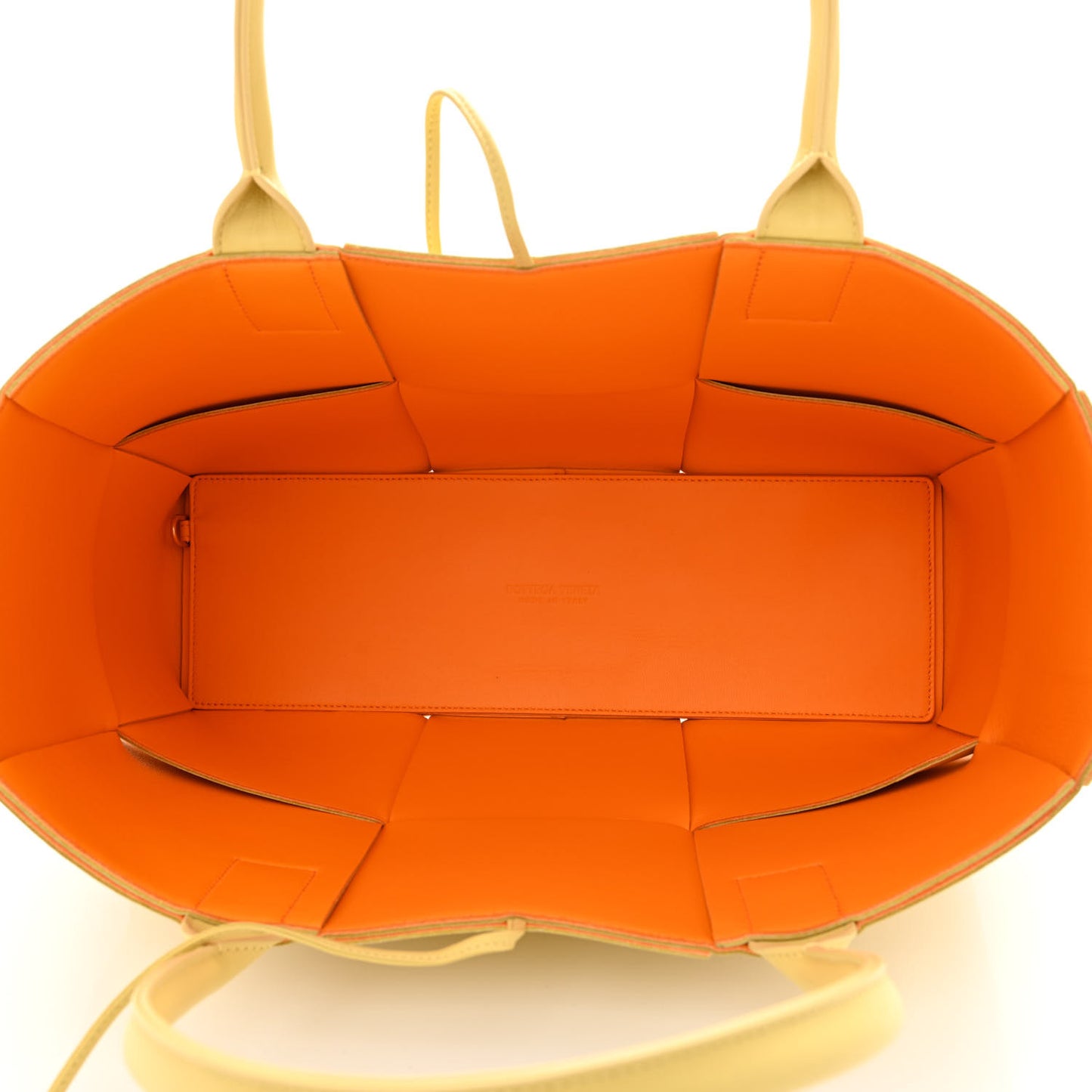Nappa Maxi Intrecciato Medium Arco Tote Butter Tangerine Gold